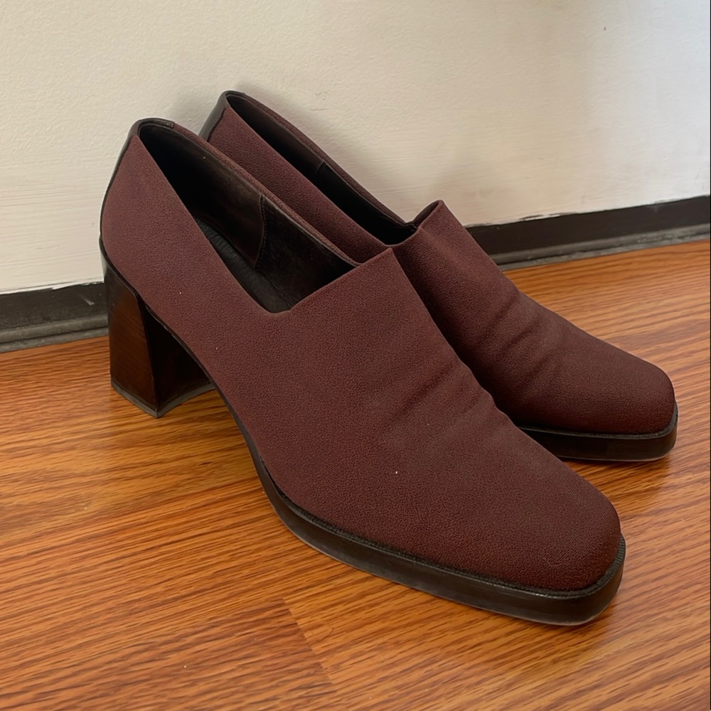 Brown Slip-On heels